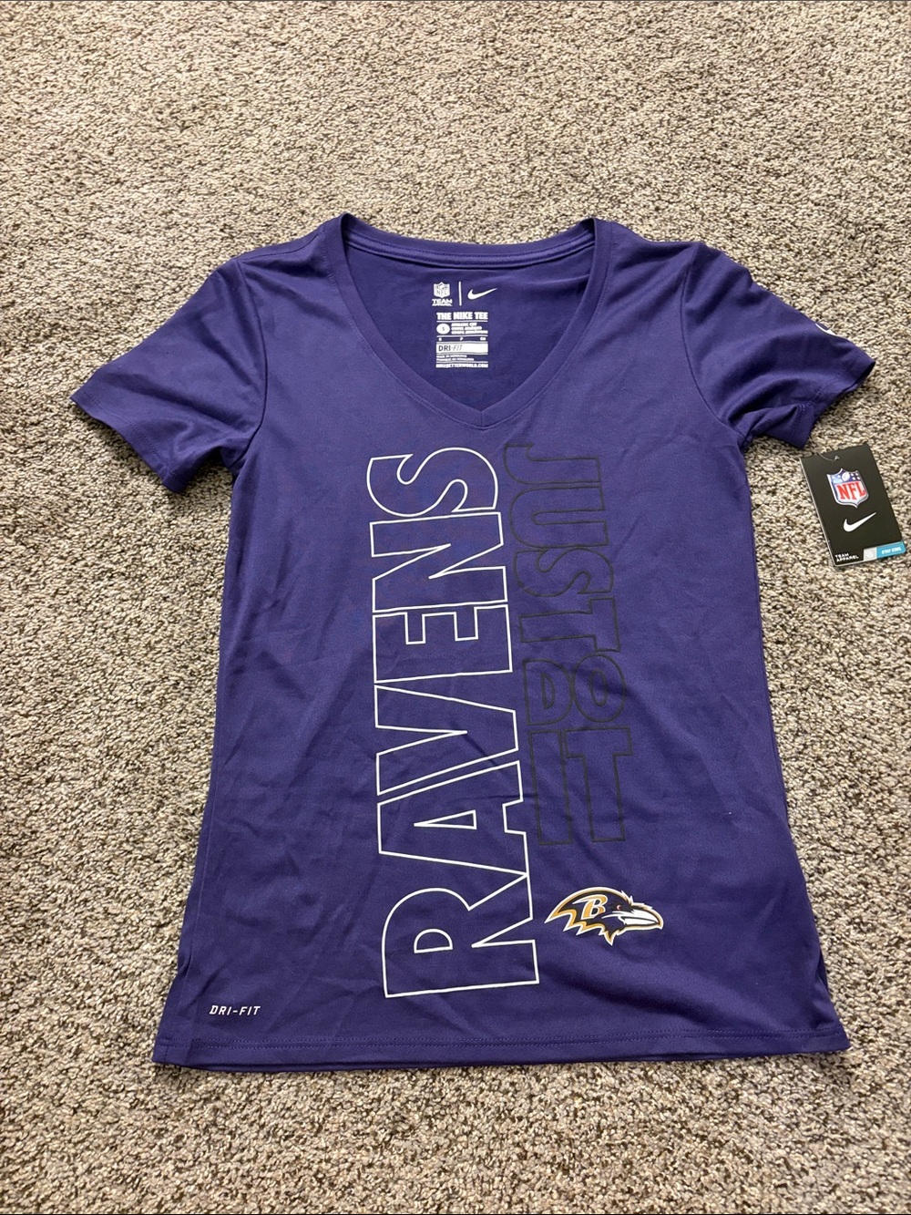 Nike Purple Baltimore Ravens V-Neck Tee